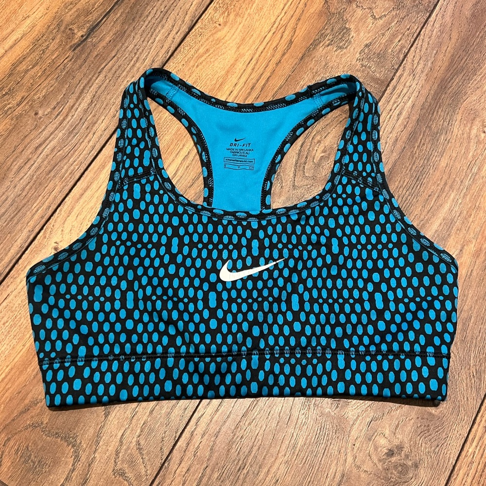 Nike polka dot sports bra